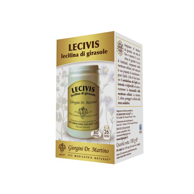 Dr. Giorgini Lecivis integratore per colesterolo e trigliceridi 100 g 80 softgel Dr. Giorgini Lecivis integratore per colesterolo e trigliceridi 100 g 80 softgel