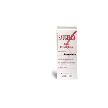 Saugella Dermolatte 200 ml - Latte detergente struccante viso per pelli sensibili