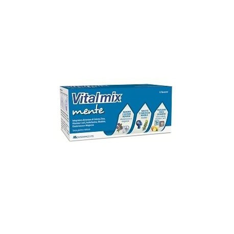 Vitalmix Mente 12 flaconcini - Integratore per memoria e concentrazione