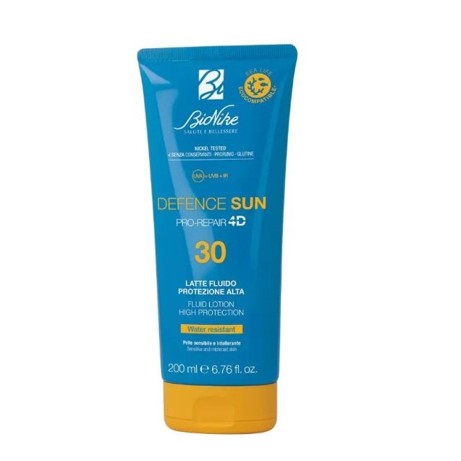 Bionike Defence Sun SPF 30 Latte Fluido protezione solare pelli sensibili 200 ml