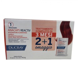 Ducray Anacaps Reactiv trattamento anticaduta capelli 3 confezioni da 30 capsule