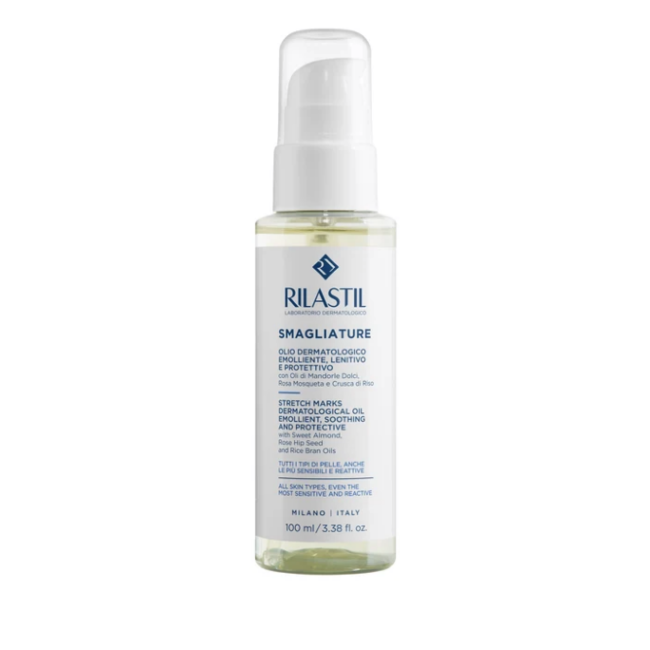 Rilastil Olio Smagliature - Olio alla mandorla, rosa mosqueta e crusca di riso 100 ml