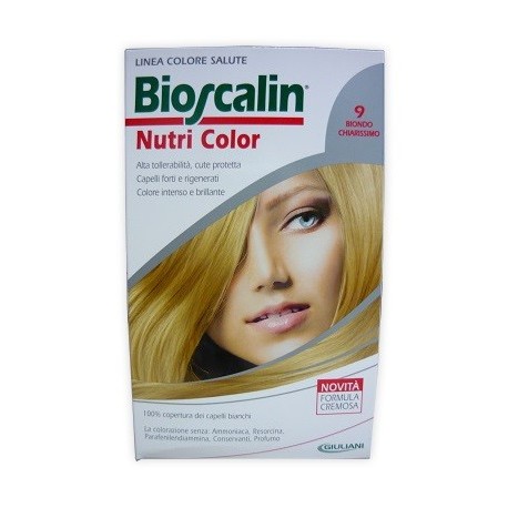 Bioscalin Nutri Color 9 BIONDO CHIARISSIMO colorazione permanente pelle sensibile
