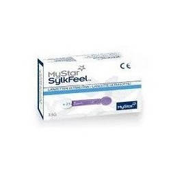 MyStar SylkFeel lancette pungidito per misurazione della glicemia 33 gauge 25 pezzi