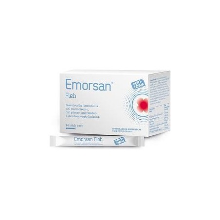 Emorsan Fleb integratore per il trattamento delle emorroidi 14 stick pack Emorsan Fleb integratore per il trattamento delle emorroidi 14 stick pack