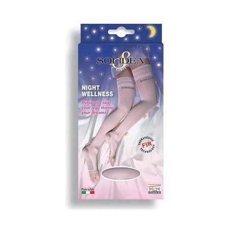 Solidea Night Wellness Calze notturne a compressione graduata rosa tg.2-M