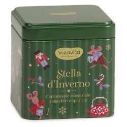 Neavita Infuso Stella d'Inverno dolce e speziato 5 filtroscrigno in barattolino di latta