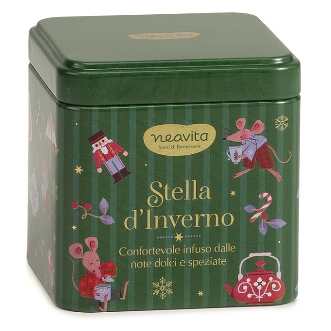 Neavita Infuso Stella d'Inverno dolce e speziato 5 filtroscrigno in barattolino di latta
