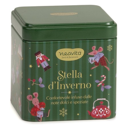 Neavita Infuso Stella d'Inverno dolce e speziato 5 filtroscrigno in barattolino di latta