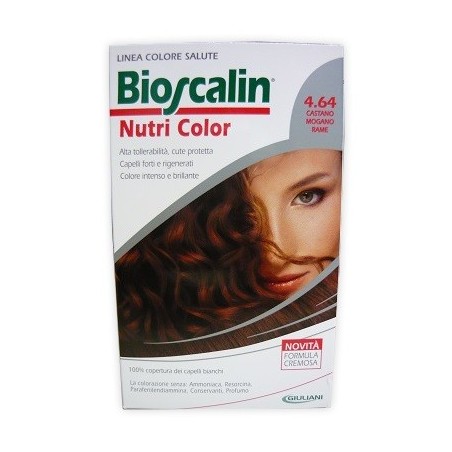 Bioscalin Nutri Color 4.64 CASTANO MOGANO RAME colorazione permanente pelle sensibile Bioscalin Nutri Color 4.64 CASTANO MOGANO RAME colorazione permanente pelle sensibile