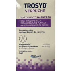 TROSYD VERRUCHE TRATTAMENTO AVANZATO 12 APPLICATORI CON PUNTA DI PRECISIONE STANDARD E PICCOLI