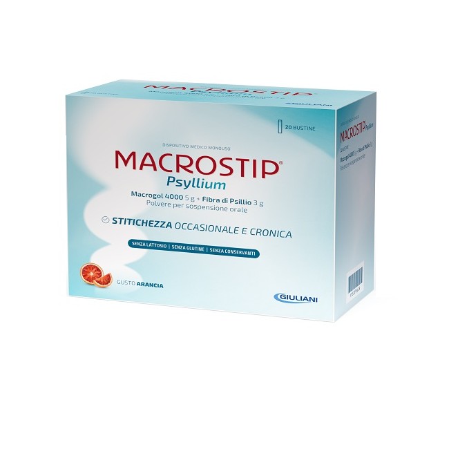 MACROSTIP PSYLLIUM 14 BUSTINE GUSTO ARANCIA SENZA GLUTINE SENZA LATTOSIO MACROSTIP PSYLLIUM 14 BUSTINE GUSTO ARANCIA SENZA GLUTINE SENZA LATTOSIO