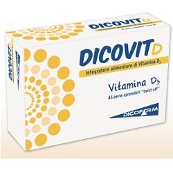 Dicovit D integratore di vitamina D3 per ossa e sistema immunitario 45 perle