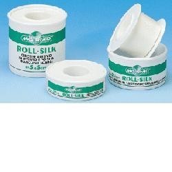 M-AID Rollsilk Cerotto su rocchetto per fissaggio medicazioni 5 m x 1,5 cm