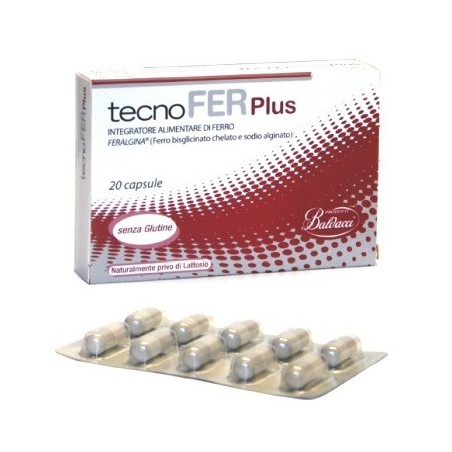 Tecnofer Plus integratore di ferro a base di Feralgina 20 capsule Tecnofer Plus integratore di ferro a base di Feralgina 20 capsule