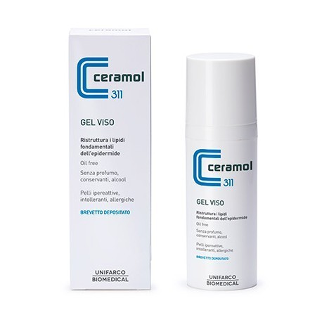 Ceramol 311 Gel viso idratante e antiossidante per pelle acneica 50 ml