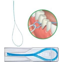 Gum Aghi Passafilo interdentale per apparecchi/corone/impianti 25 pezzi