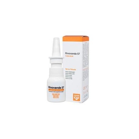 Rinovanda 57 Spray nasale decongestionante con estratti di calendula 20 ml Rinovanda 57 Spray nasale decongestionante con estratti di calendula 20 ml