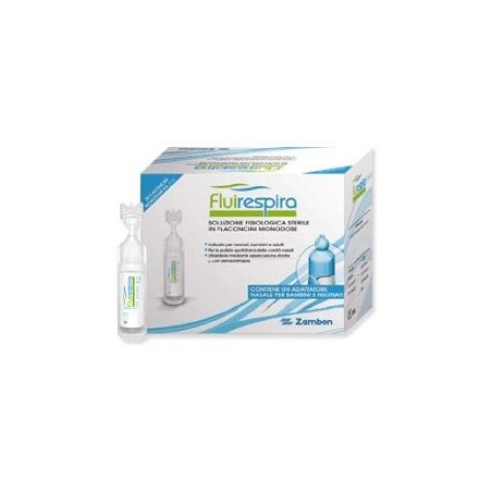 Fluirespira Soluzione Fisiologica per Lavaggi Nasali - 30 Flaconcini da 5ml Fluirespira Soluzione Fisiologica per Lavaggi Nasali - 30 Flaconcini da 5ml