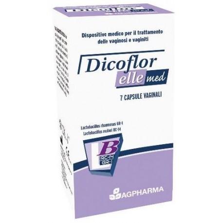 Dicoflor Elle Med 7 capsule vaginali per vaginosi e vaginiti da batteri e lieviti