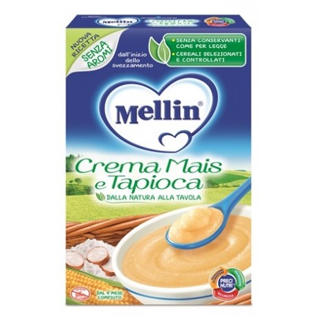 Mellin Crema di Mais e Tapioca 200 g - Alimento per la Prima Infanzia