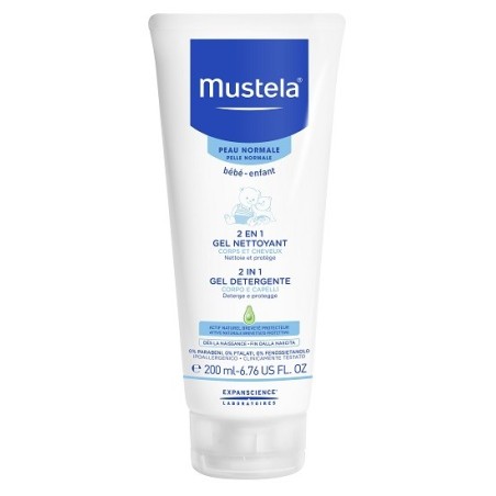 Mustela 2 in 1 gel detergente corpo e capelli per neonati 200 ml Mustela 2 in 1 gel detergente corpo e capelli per neonati 200 ml