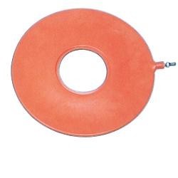 Ciambella gonfiabile rotonda stampata in gomma rossa antidecubito 45 cm