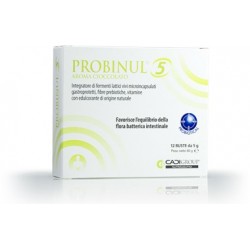 Probinul 5 Cioccolato 12 Bustine - Integratore Intestinale con Probiotici