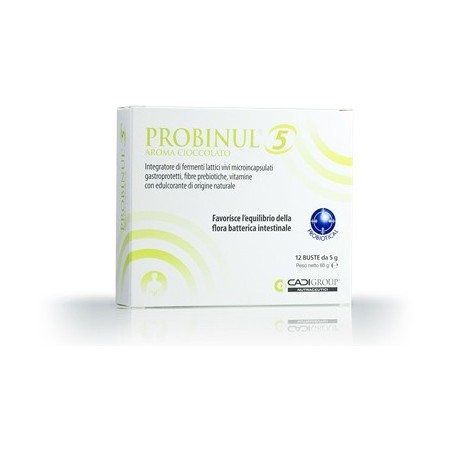 Probinul 5 Cioccolato 12Bustine Integratore Intestinale con Probiotici Probinul 5 Cioccolato 12Bustine Integratore Intestinale con Probiotici