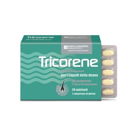 Tricorene 30 Compresse Integratore per Microcircolo, Capelli e Unghie