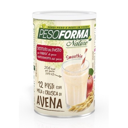 Pesoforma Nature Smoothie Mela e crusca d'avena 12 pasti sostitutivi in polvere 420 g Pesoforma Nature Smoothie Mela e crusca d'avena 12 pasti sostitutivi in polvere 420 g