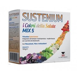 Sustenium I Colori della Salute Mix 5 multivitaminico e multiminerale gusto arancia 14 bustine