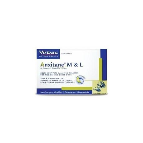 Virbac Anxitane M/L integratore rilassante calmante per cani e gatti 30 compresse