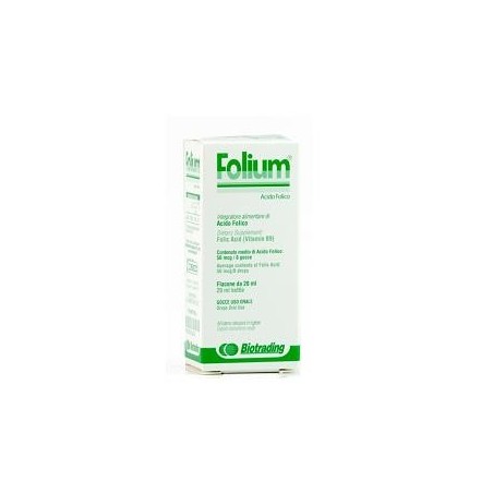 Folium gocce integratore di acido folico per lattanti e bambini prematuri 20 ml Folium gocce integratore di acido folico per lattanti e bambini prematuri 20 ml