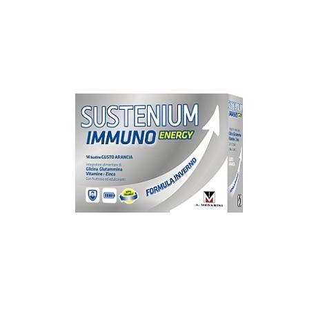 Sustenium Immuno Energy integratore per difese immunitarie gusto arancia 14 bustine