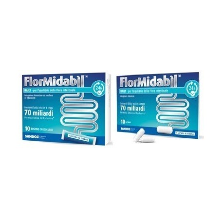 FlorMidabìl Daily 10 Capsule - Integratore di Probiotici per l'Intestino