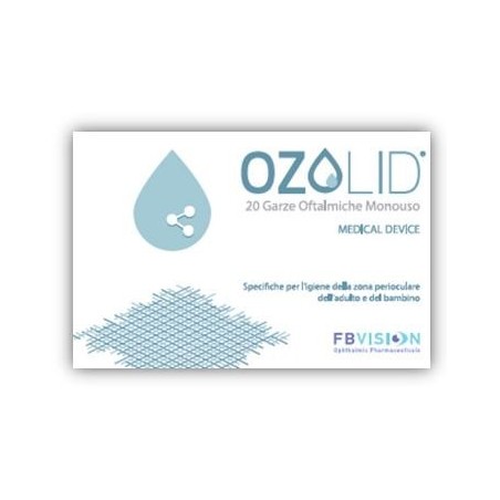 Ozolid Garza oftalmica monouso protettiva idratante detergente 20 pezzi Ozolid Garza oftalmica monouso protettiva idratante detergente 20 pezzi