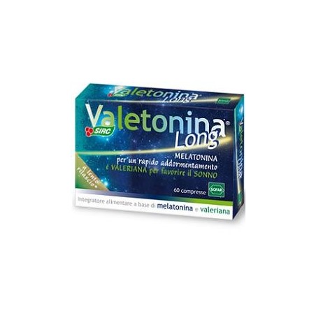 Valetonina Long 60 compresse - Integratore di melatonina e valeriana per il sonno Valetonina Long 60 compresse - Integratore di melatonina e valeriana per il sonno