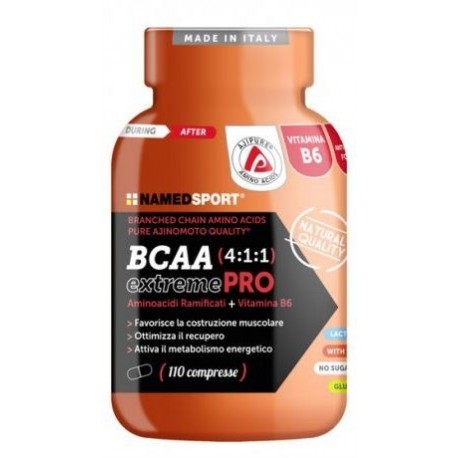 NamedSport BCAA 4:1:1 extreme PRO integratore di aminoacidi ramificati 110 compresse