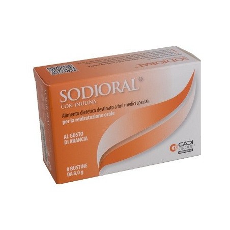 Sodioral integratore per la reidratazione orale al gusto arancia 8 bustine Sodioral integratore per la reidratazione orale al gusto arancia 8 bustine