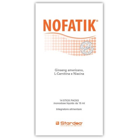 Nofatik integratore per stanchezza e dell'affaticamento 14 stick packs da 15 ml Nofatik integratore per stanchezza e dell'affaticamento 14 stick packs da 15 ml