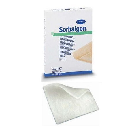 Sorbalgon medicazione sterile assorbente 5 x 5 cm 10 pezzi