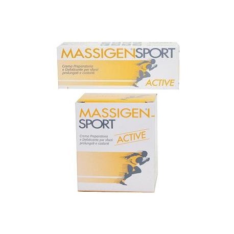 Massigen Sport Active Crema per Riscaldamento preparatoria e defaticante 50 ml