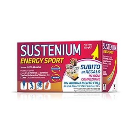 Sustenium Energy Sport integratore per attività sportiva 10 bustine Sustenium Energy Sport integratore per attività sportiva 10 bustine