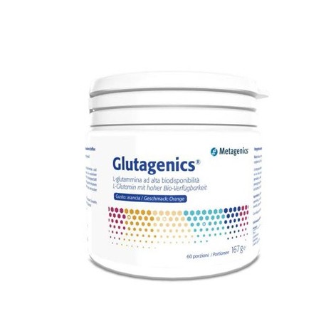 Glutagenics integratore di L-glutammina ad alta biodisponibilità gusto arancia 167 g