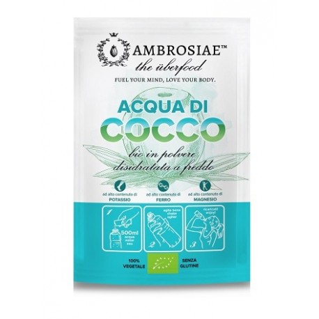 Ambrosiae Acqua di Cocco bio in polvere rimineralizzante 10 g