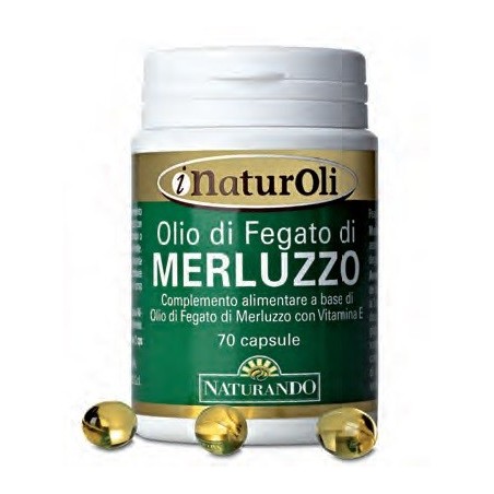 Naturando I NaturOli Olio di fegato di Merluzzo integratore antiossidante 70 capsule Naturando I NaturOli Olio di fegato di Merluzzo integratore antiossidante 70 capsule