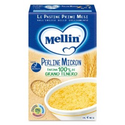 Mellin Perline Micron pastina di grano tenero per bambini 4° fino al 36° mese 320 g