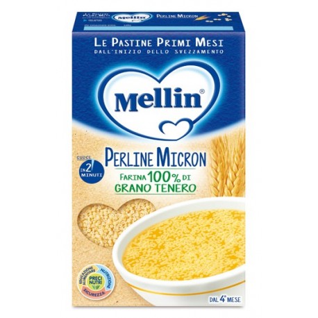 Mellin Perline Micron pastina di grano tenero per bambini 4° fino al 36° mese 320 g