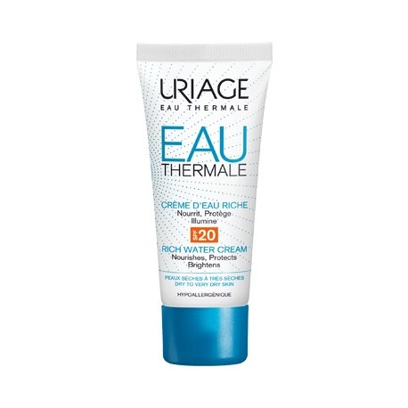 Uriage Crema Viso Ricca all'Acqua Nutriente e Protettiva con SPF20 40ml